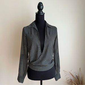 Deep V Neck Top - Size S
